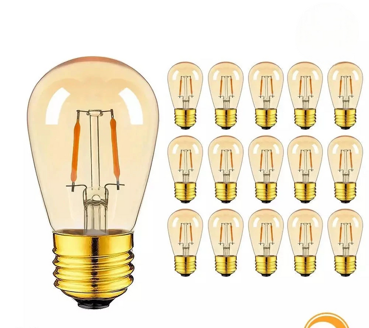 15 Grosses Ampoules LED Filament Dimmable Blanc Chaud | Designix - Ampoules LED    - https://designix.fr