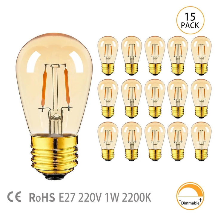 15 Grosses Ampoules LED Filament Dimmable Blanc Chaud | Designix - Ampoules LED Blanc Chaud   - https://designix.fr/