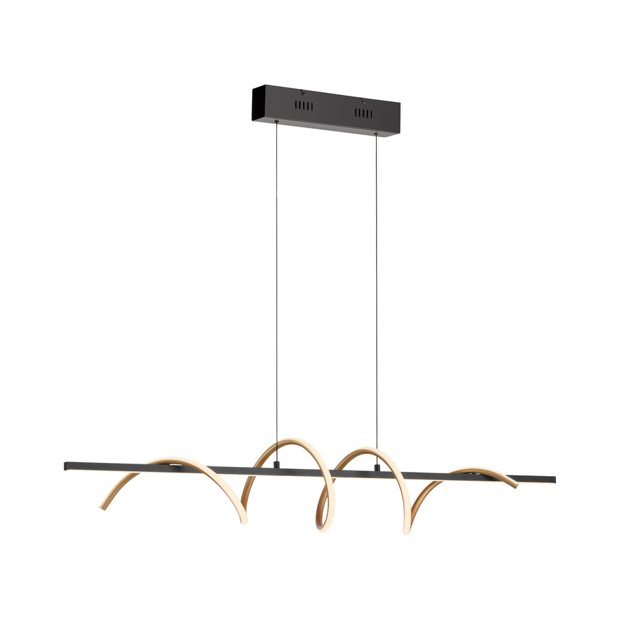 Suspension Emanda noire et laiton