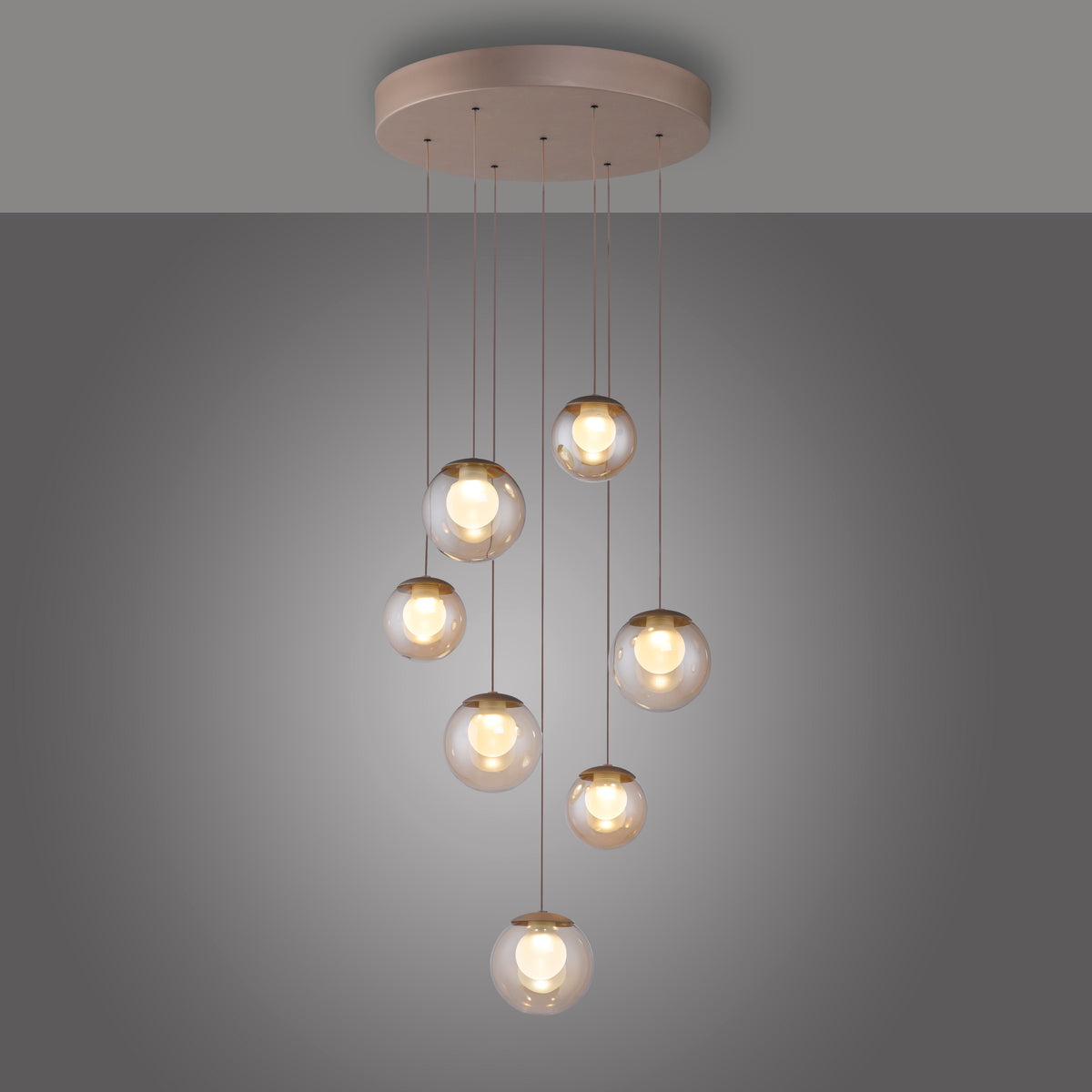 Suspension Pure Popup marron, P 40 cm