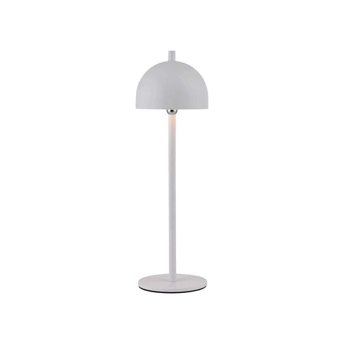 Vue de trois quarts du luminaire blanc sur fond blanc épuré