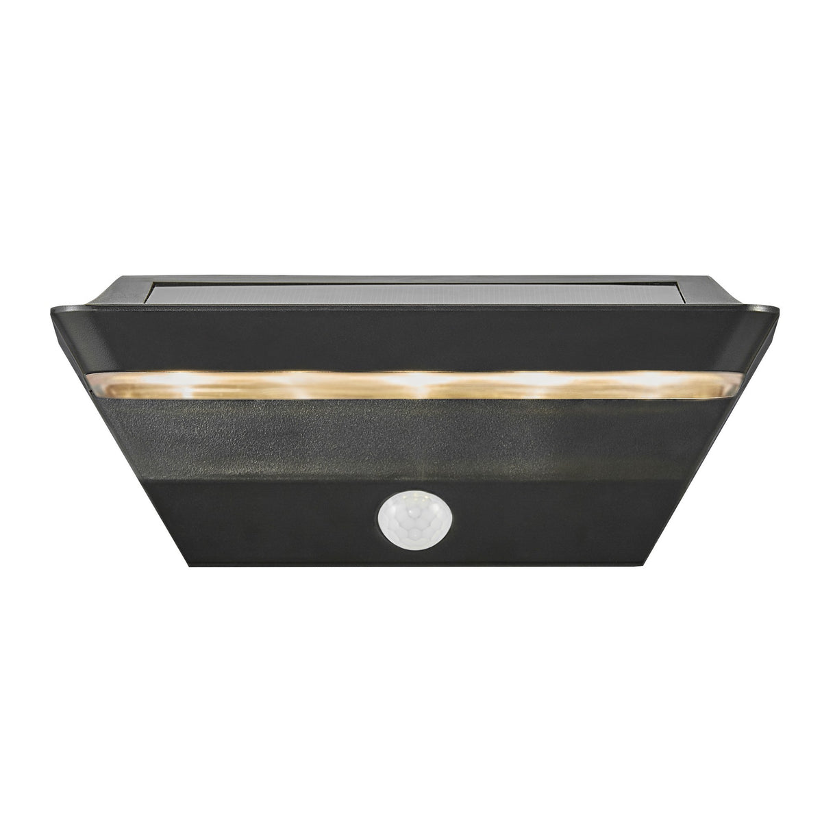 Face avant du boîtier noir, diffuseur lumineux horizontal et capteur central