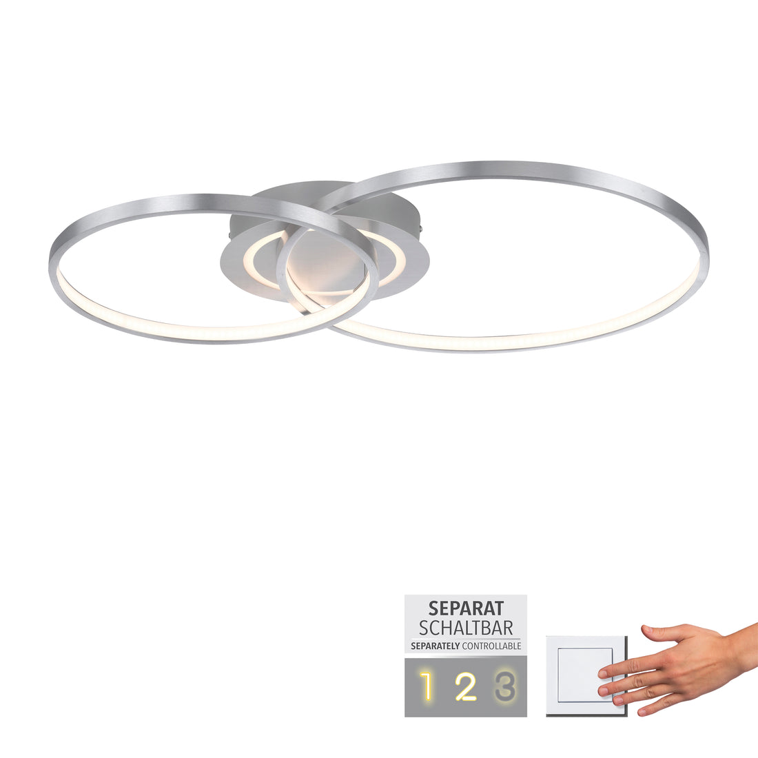 Plafonnier Asmina aluminium