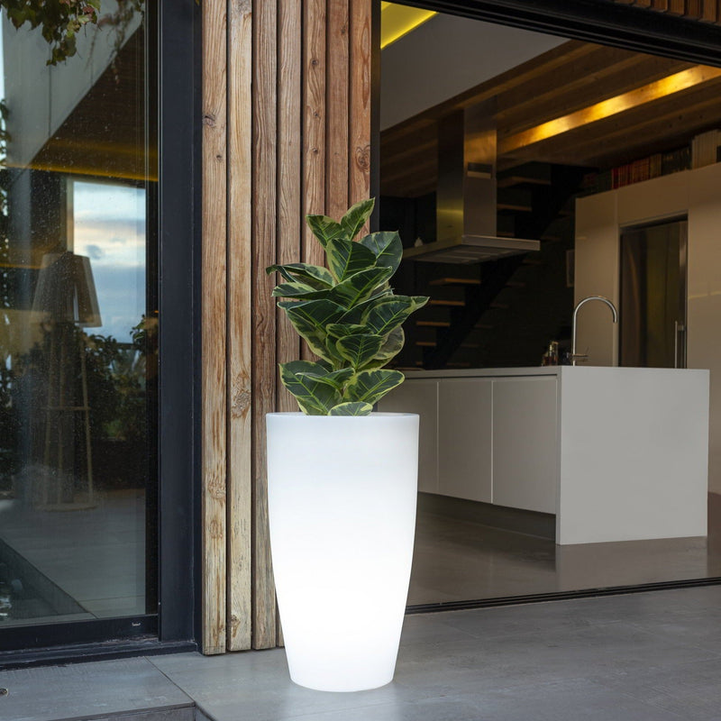 Jardinière lumineuse cylindrique Bambú