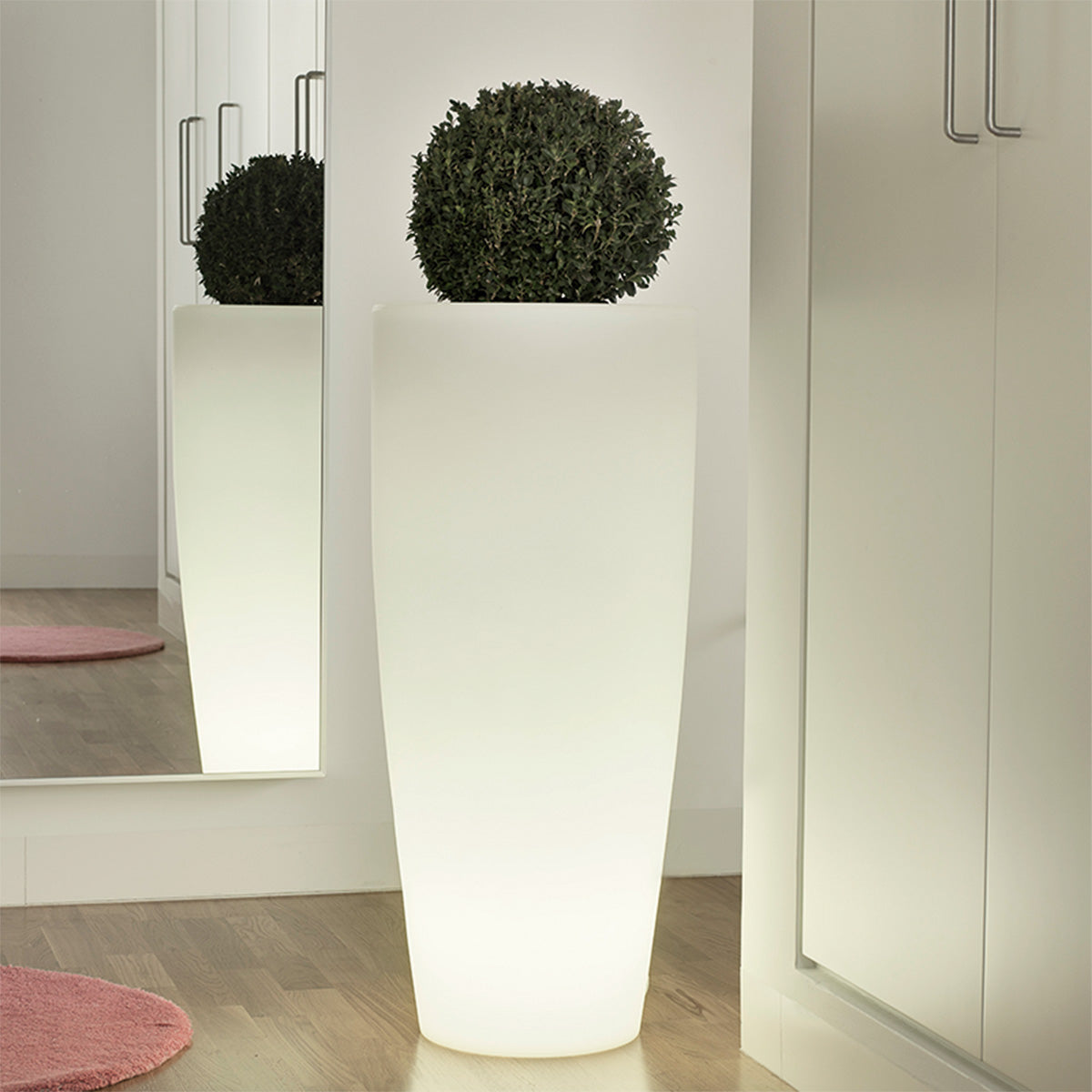 Jardinière lumineuse cylindrique Bambú