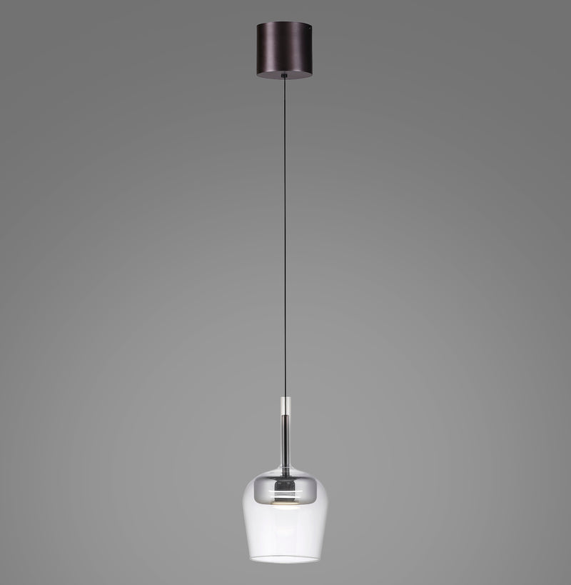 Suspension Q-Kon argentée, verre