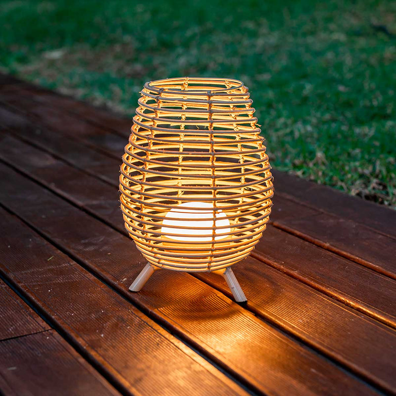 Lampe à poser sans fil Bossa 30 en fibres naturelles