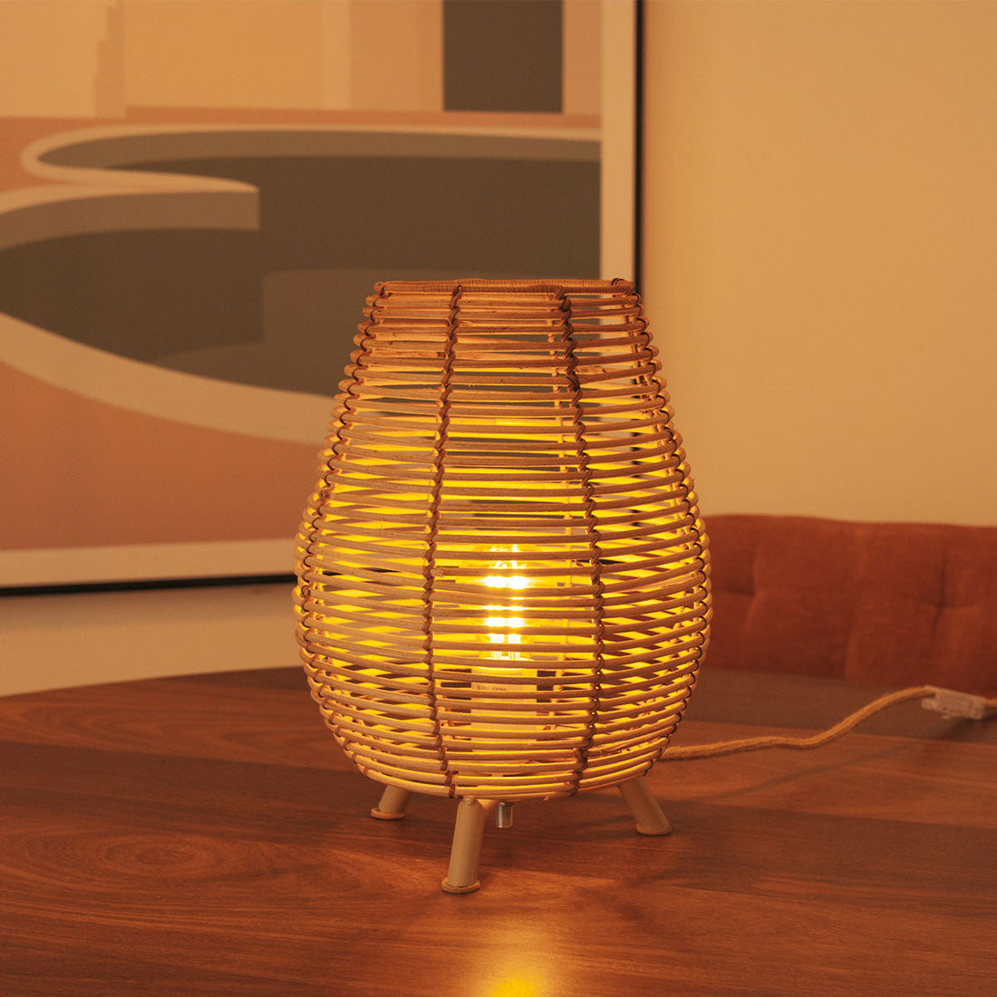 Lampe à poser Bossa 30 en fibres naturelles