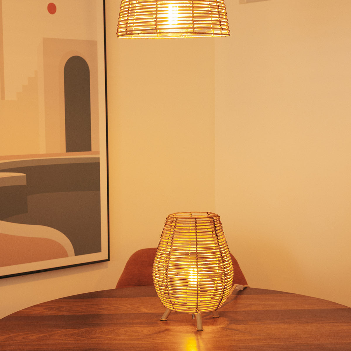 Lampe à poser Bossa 30 en fibres naturelles