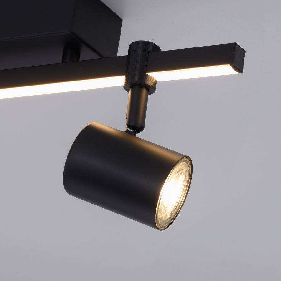 Plafonnier Barik 3 lumières noir