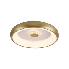 Plafonnier Vertigo laiton mat, L 46,5 cm