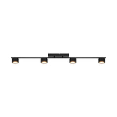 Plafonnier spots LED Clyde 4-Rail noir
