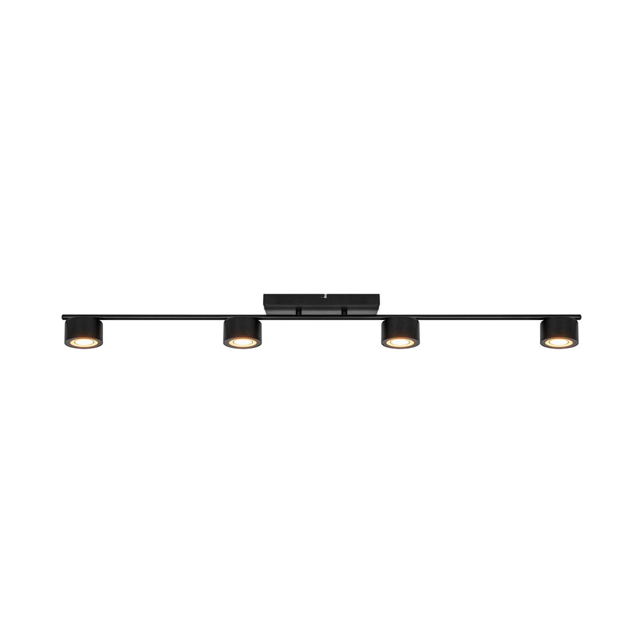 Plafonnier spots LED Clyde 4-Rail noir