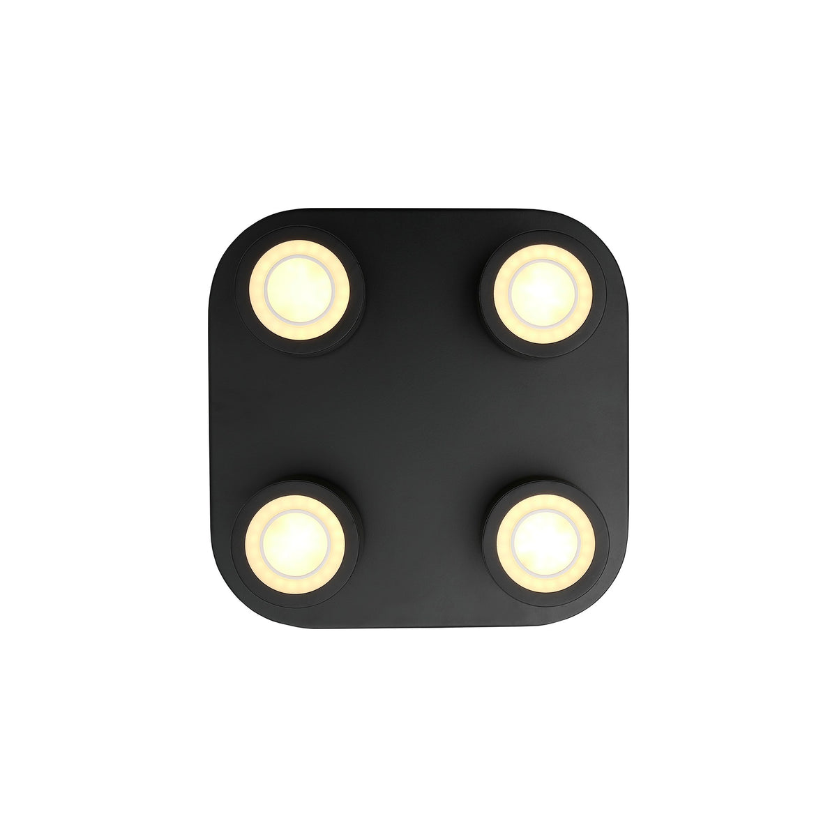 Plafonnier LED Clyde 4-Spot noir