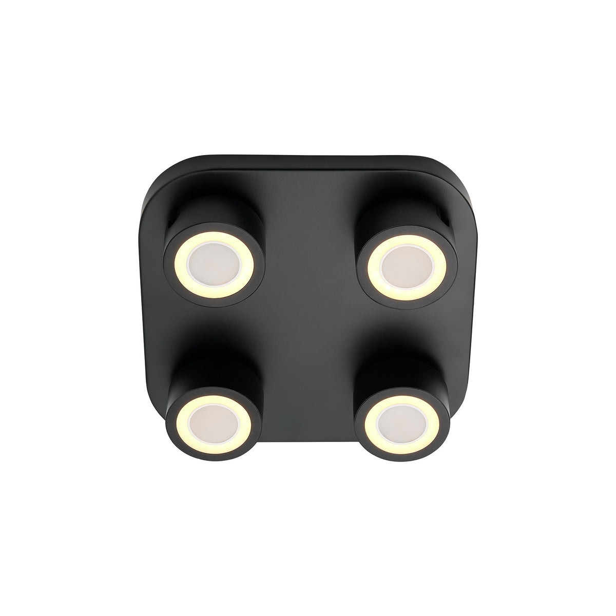 Plafonnier LED Clyde 4-Spot noir