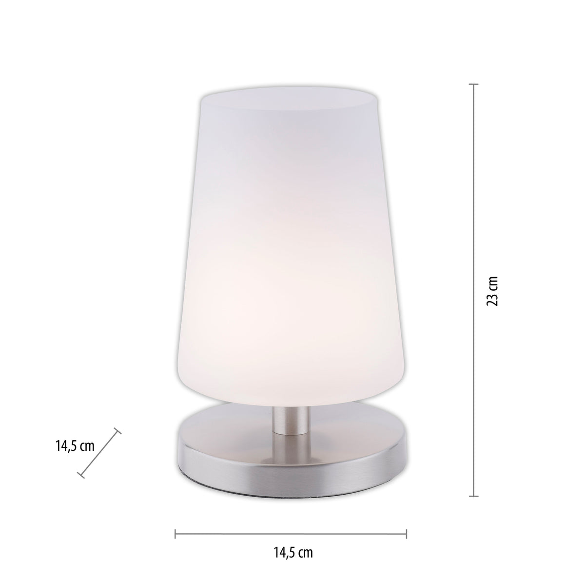 Lampe à poser Sonja acier, verre