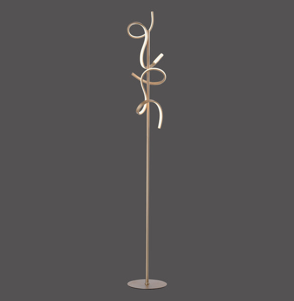 Lampadaire salon | Curls Laiton mat