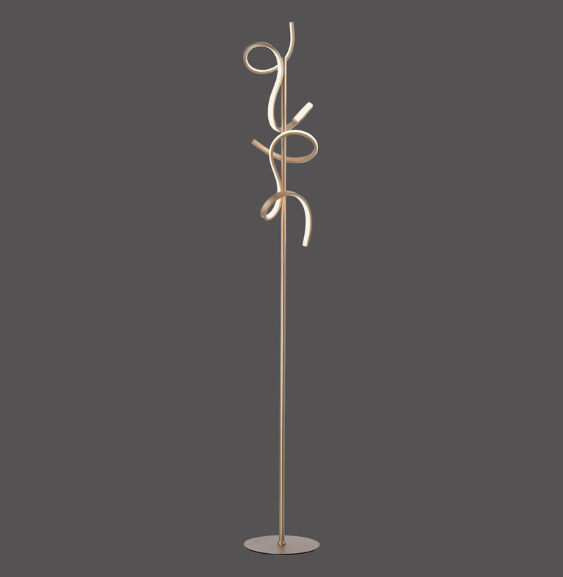 Lampadaire salon | Curls Laiton mat