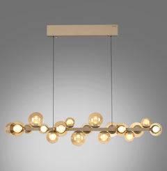 Suspension Pure E-Popup dorée, verre