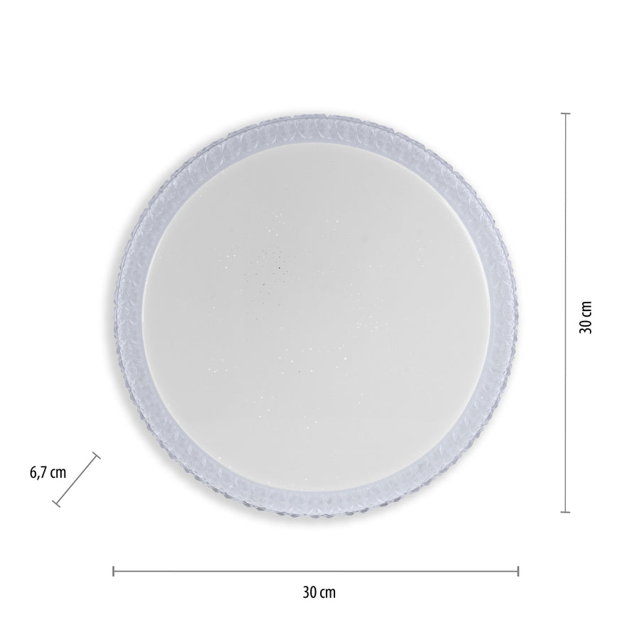 Plafonnier Frida transparent, H 6,7 cm