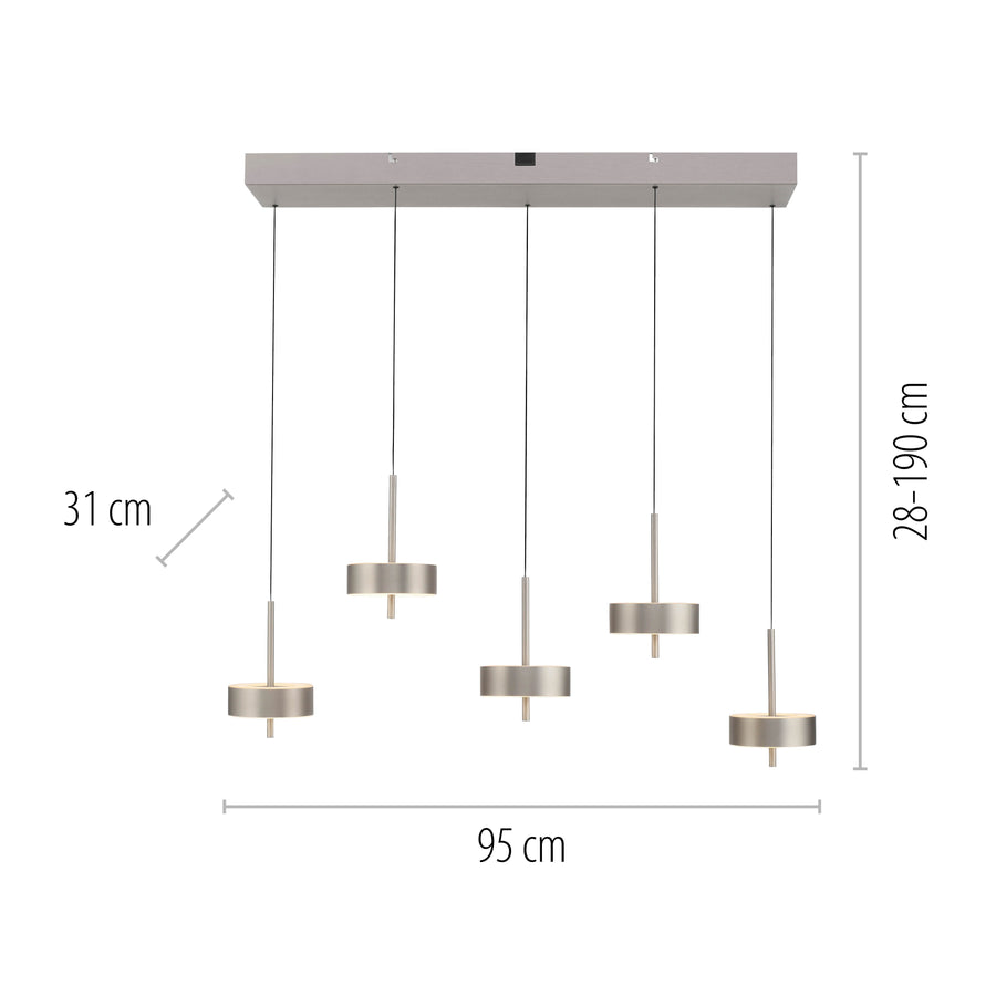 Suspension Q-Rotate aluminium, L 31 cm