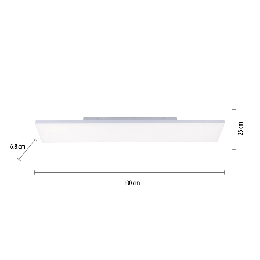Plafonnier Frameless blanc, P 100 cm