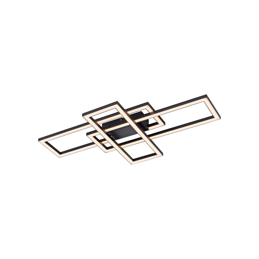 Plafonnier Iven noir, L 34,8 cm