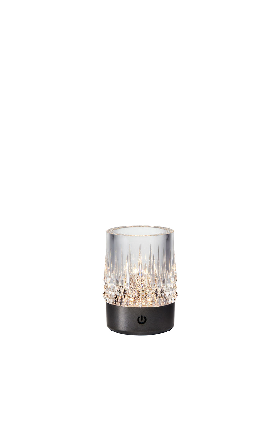 Lampe à poser Crystal noire et nickel