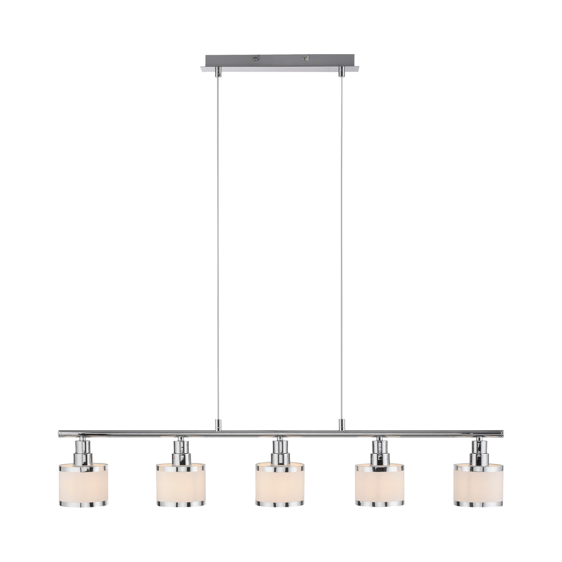 Suspension Accor 5 lumières chromée