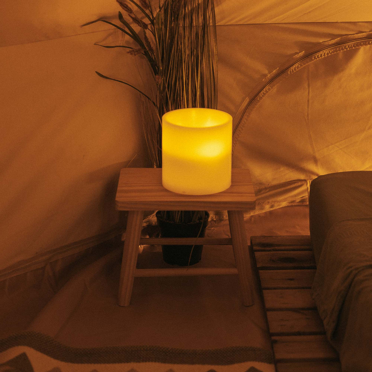Lampe bougie Dolo 3 Wicks en cire naturelle