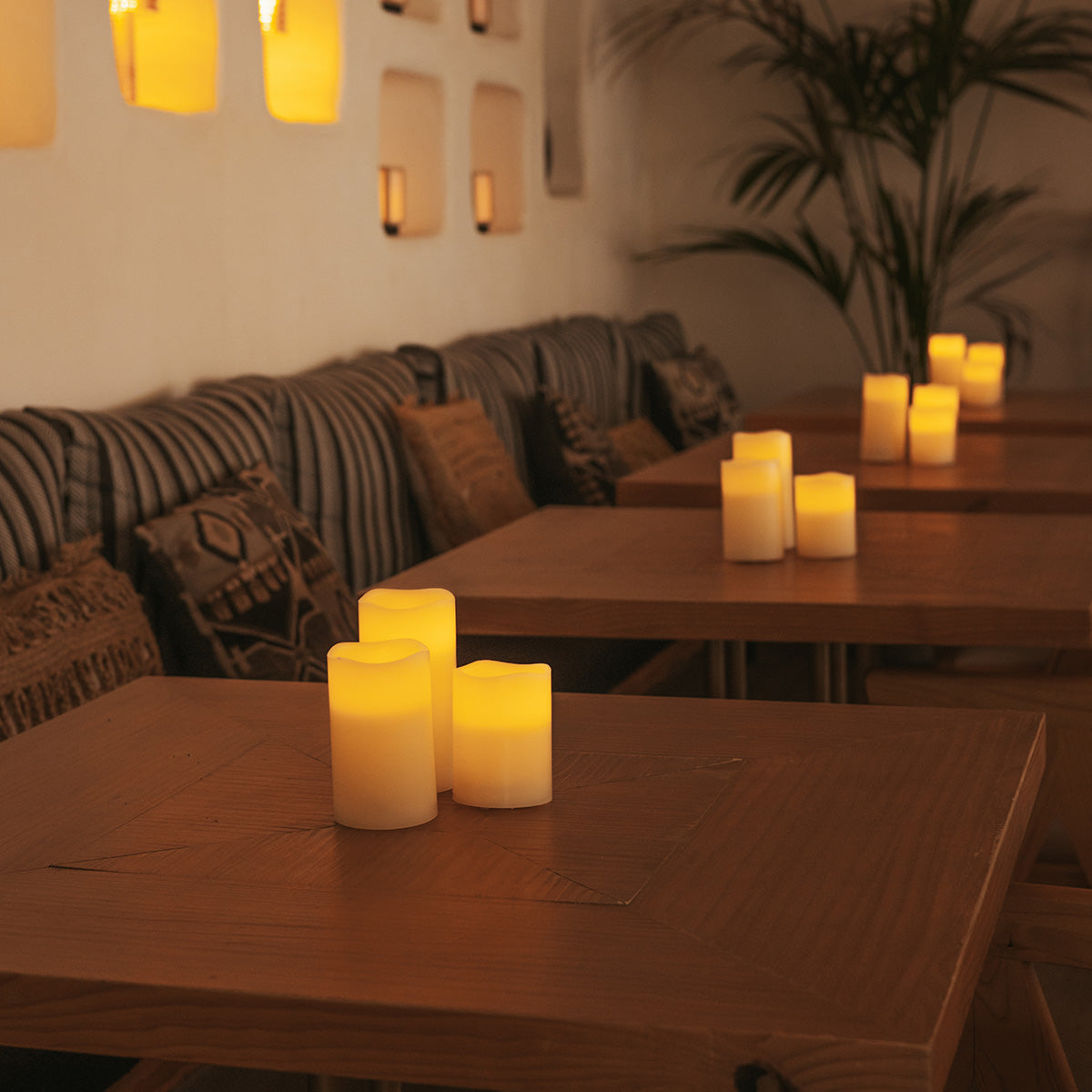 Lampes bougies Dolo, lot de 3 tailles