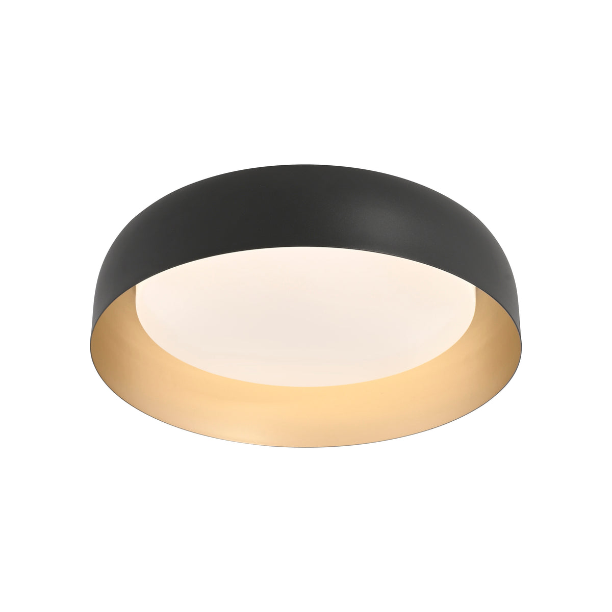 Plafonnier Osko noir et doré, L 40 cm