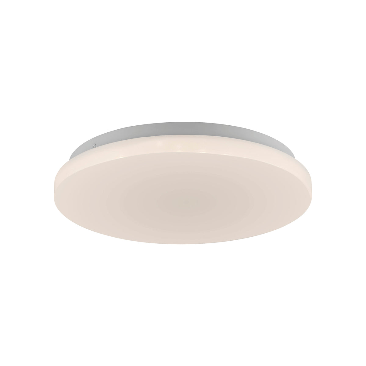 Plafonnier rond vu de trois quarts sur fond blanc neutre