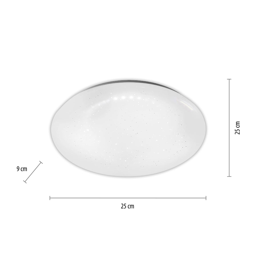 Plafonnier Skyler blanc, L 25 cm (14230-16)