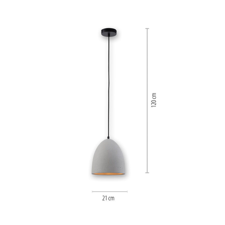 Suspension Eton grise et noire, béton