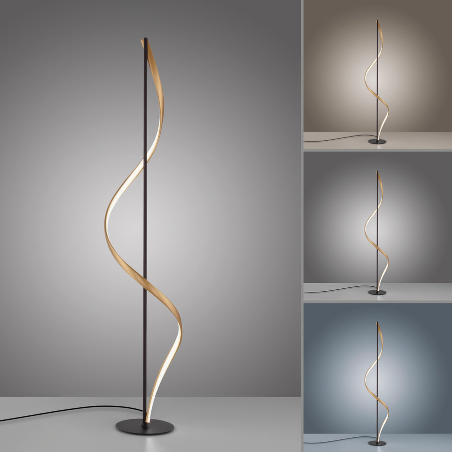 Trois scènes de lumière chaude, neutre et froide du lampadaire.