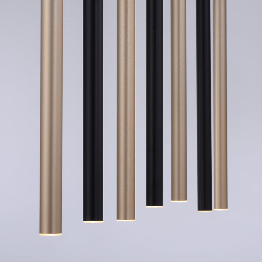 Suspension Flute laiton mat et noire