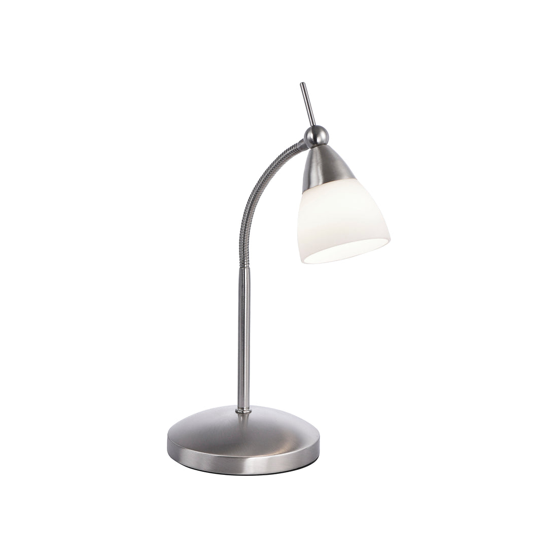 Lampe à poser Pino acier, verre
