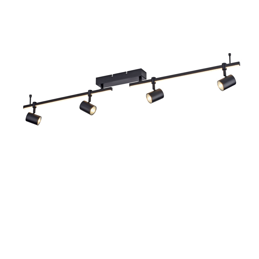 Plafonnier Barik 5 lumières noir
