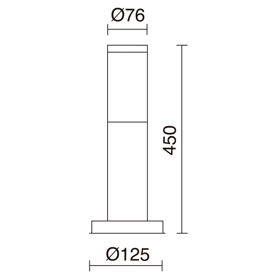 Borne extérieure Abrego IP44, acier inoxydable