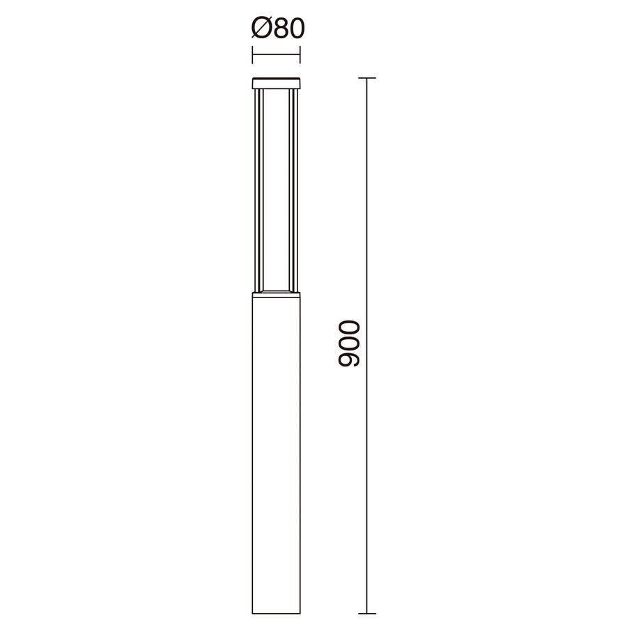 Borne extérieure Aday IP54, anthracite, H 90 cm