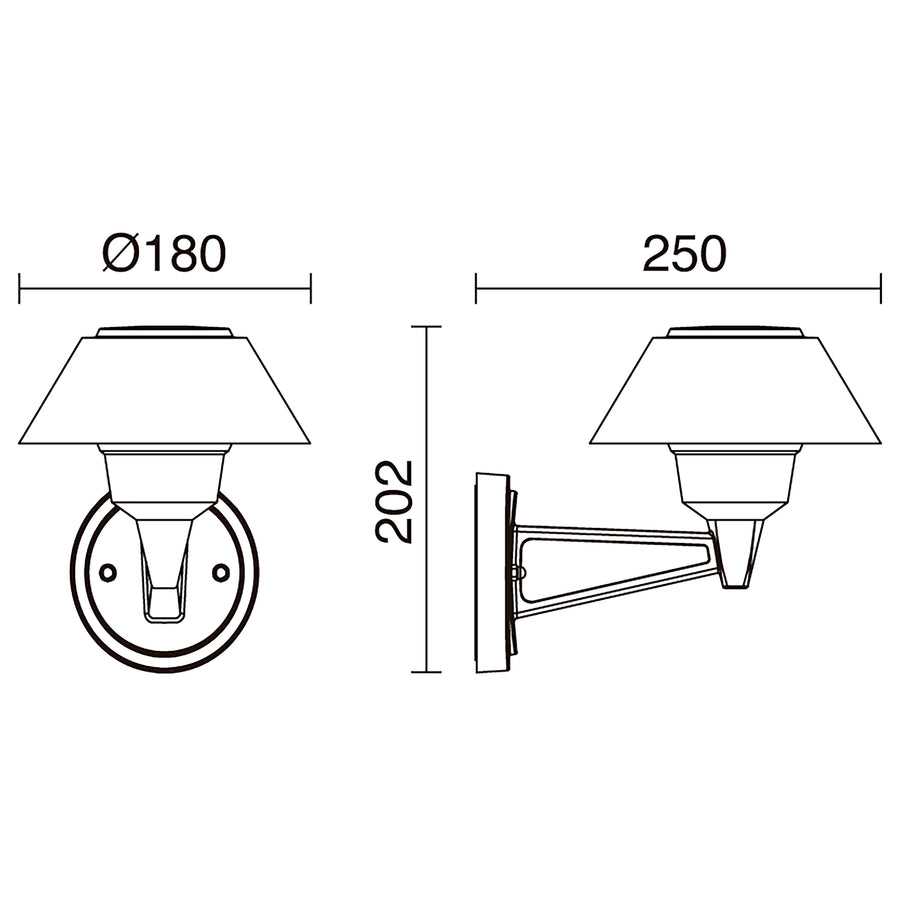 Applique extérieure Bucket IP65, anthracite, 3000 K