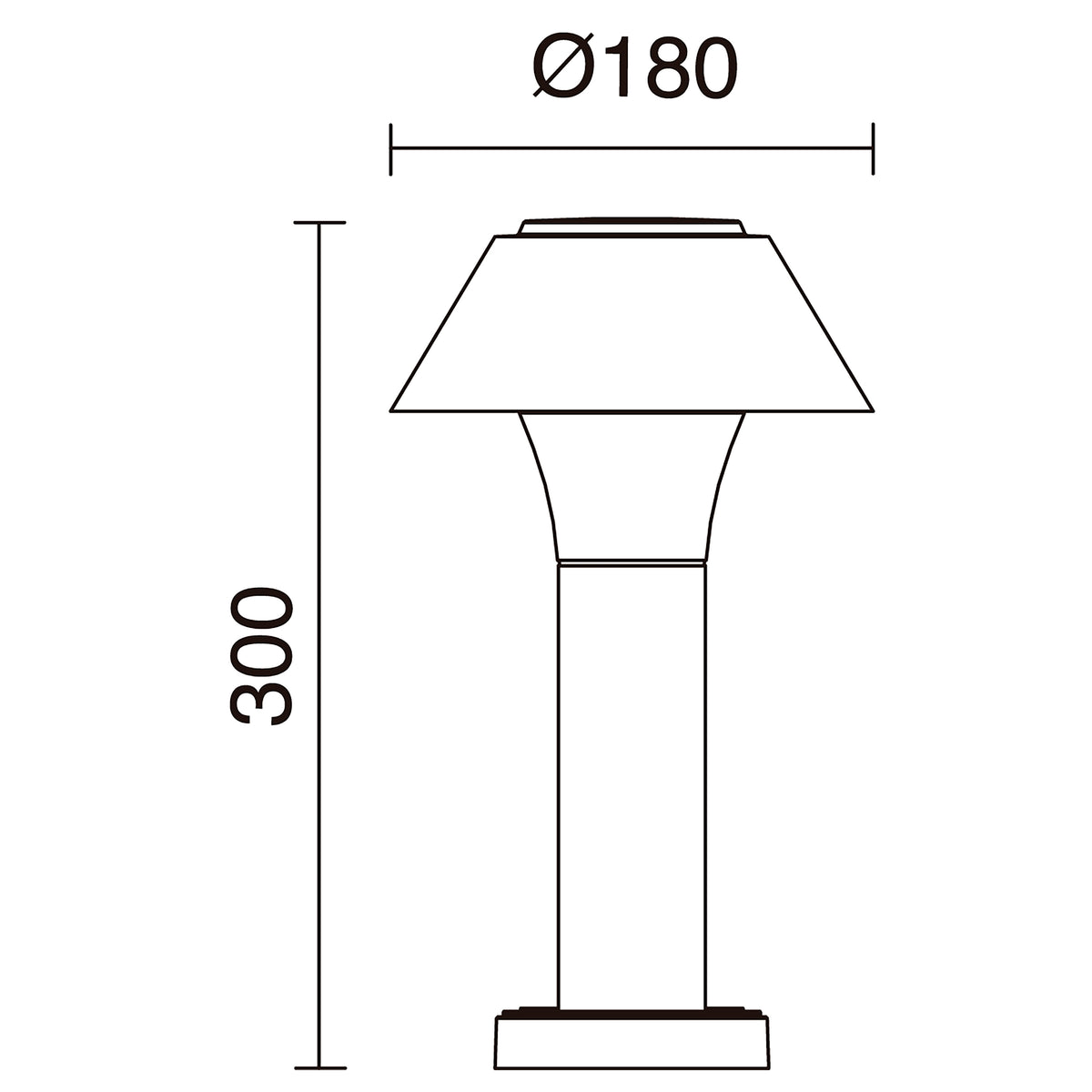 Borne extérieure Bucket IP65, anthracite, H 30 cm, 4000 K