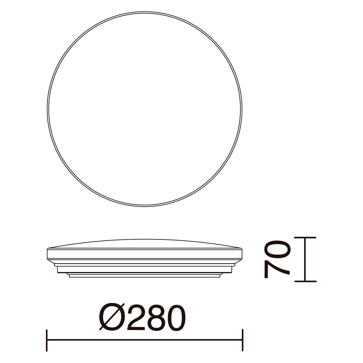 Plafonnier Carme IP44, LED intégrée