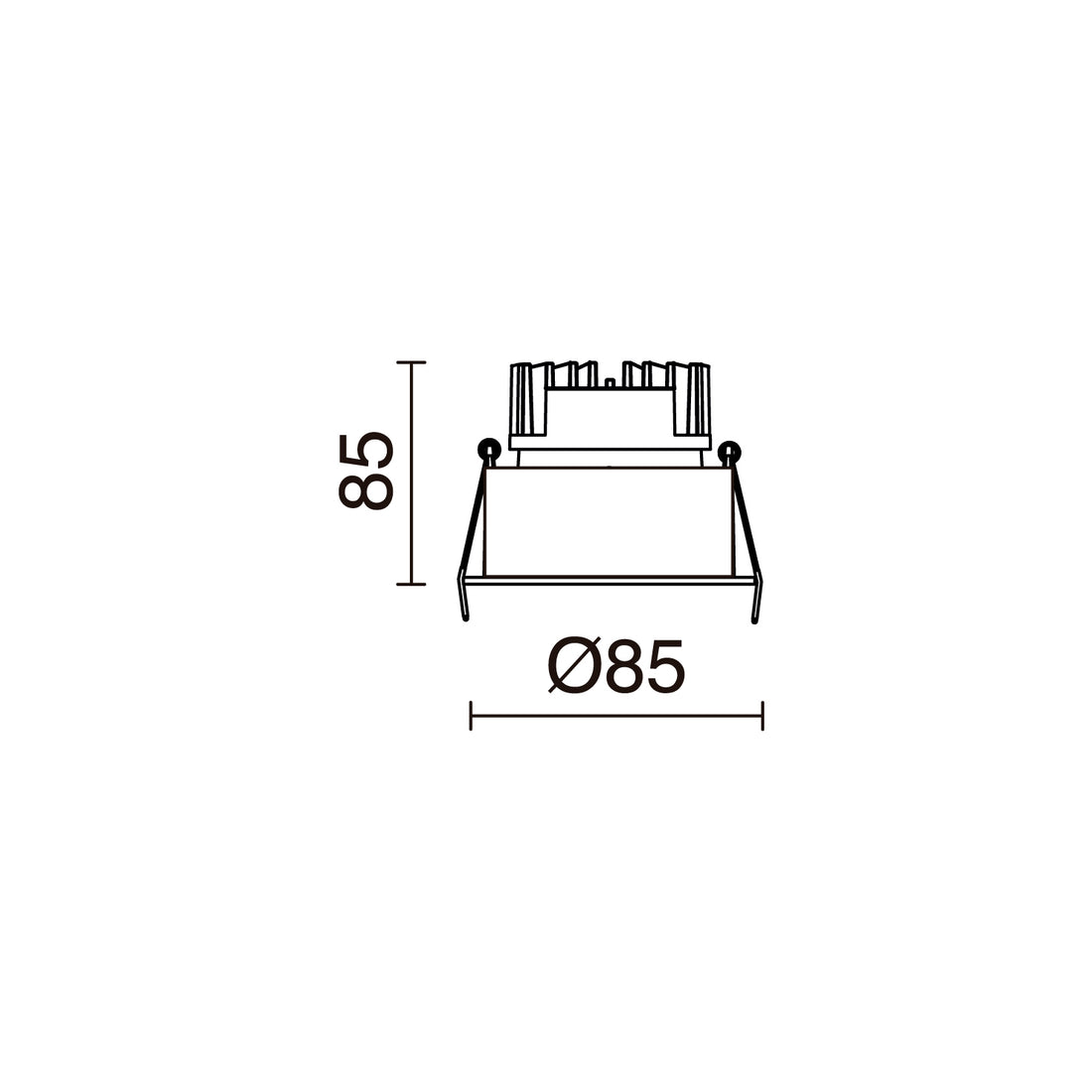 Spot encastrable Carpo rond IP65, LED intégrée, variable 1-10 V