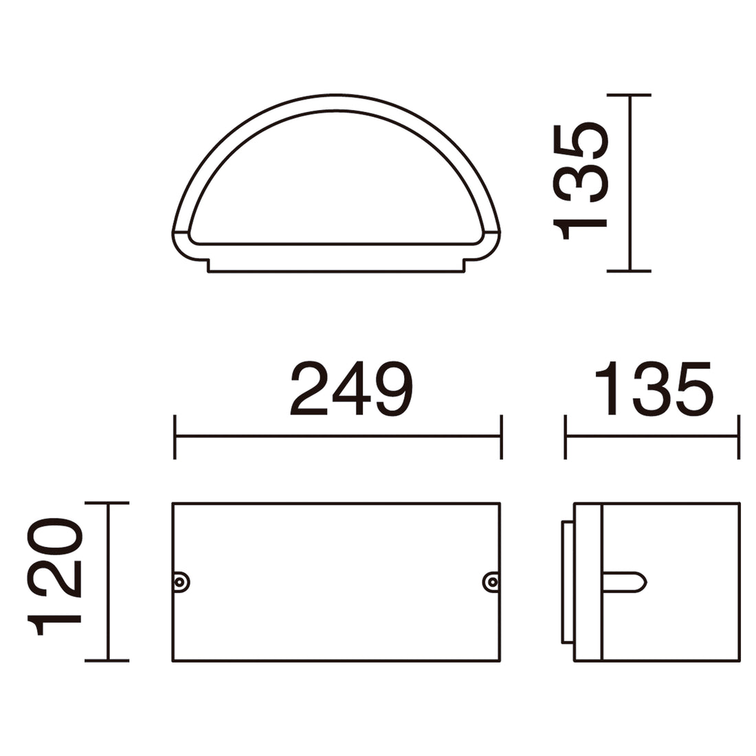 Applique extérieure Ciclon up-down IP54, anthracite, version A
