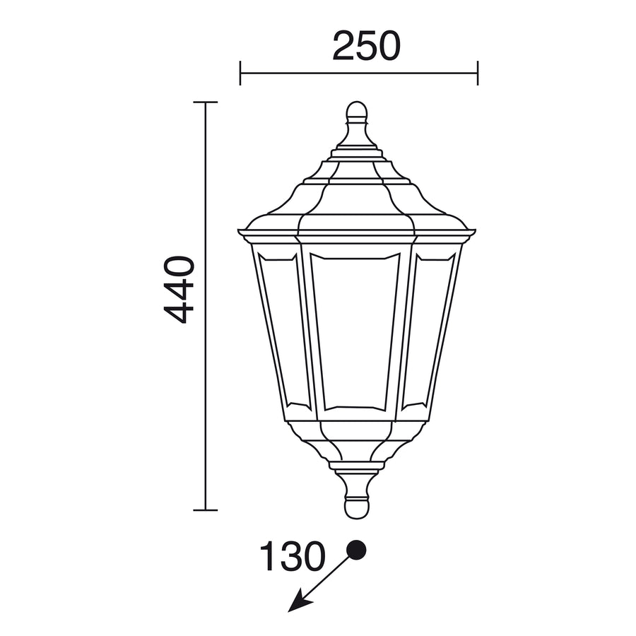 Applique extérieure Clic-clac 6 modèle moyen IP44