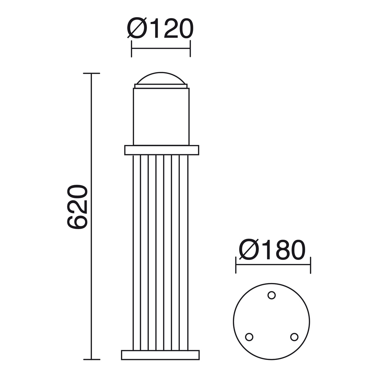 Borne extérieure COK IP55, H 62 cm