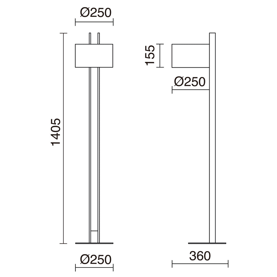 Lampadaire Compact