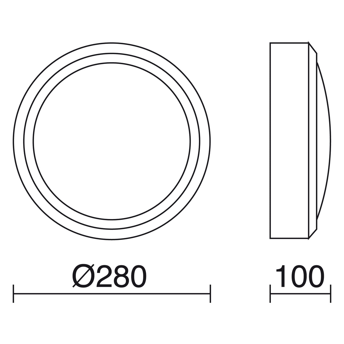 Applique extérieure Daira IP65, Ø 28 cm, LED, version B